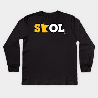 Block Script "State SKOL" Kids Long Sleeve T-Shirt